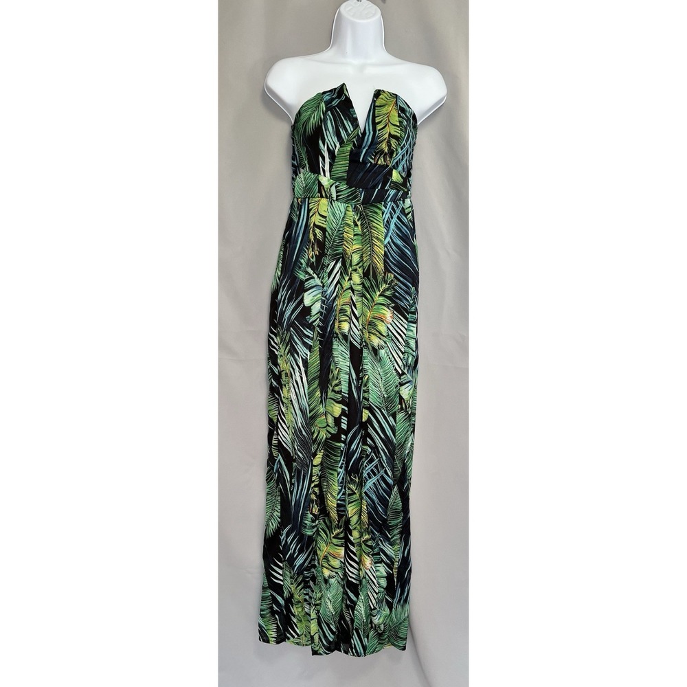 Love song Jumpsuit Straple Tropical Print Jumpsuit Sz Small Women's Multicolorโ
